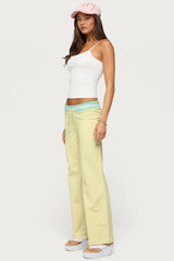 Clioh Contrast Waist Joggers