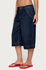 Letty Low Rise Denim Bermuda Shorts