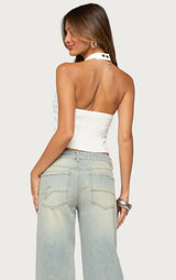 Biri Studded Halter Top