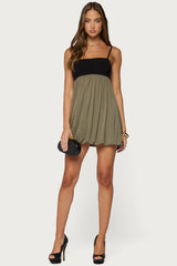 Jonna Contrast Bubble Mini Dress