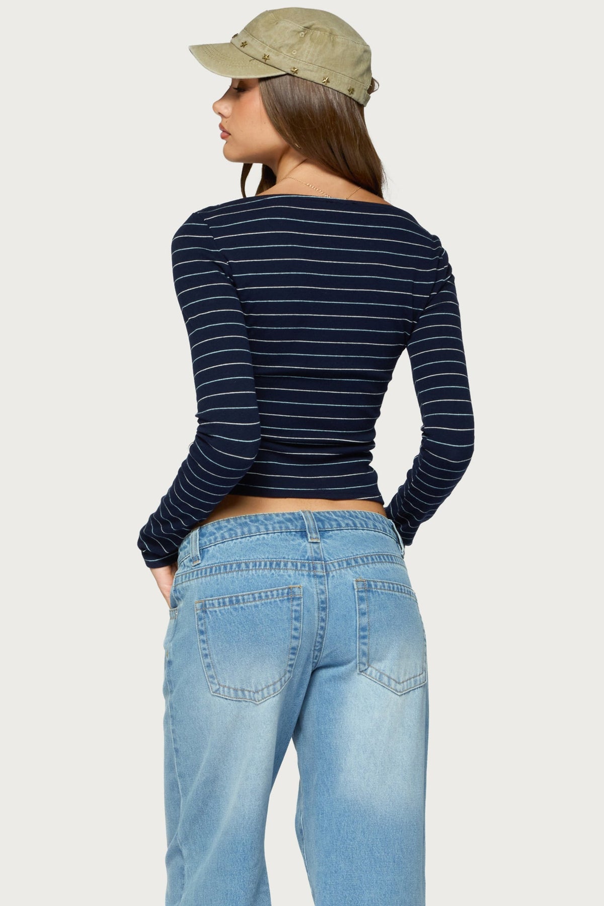 Tamarya Striped Long Sleeve Top