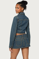 Dayla Cropped Denim Jacket