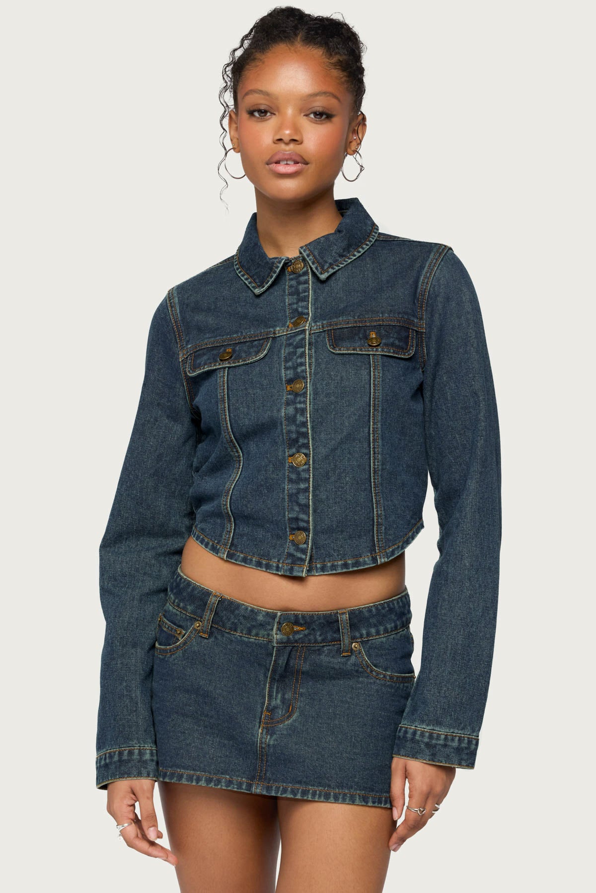 Dayla Cropped Denim Jacket