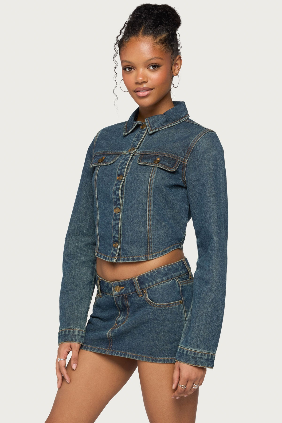 Dayla Cropped Denim Jacket