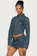 Dayla Cropped Denim Jacket