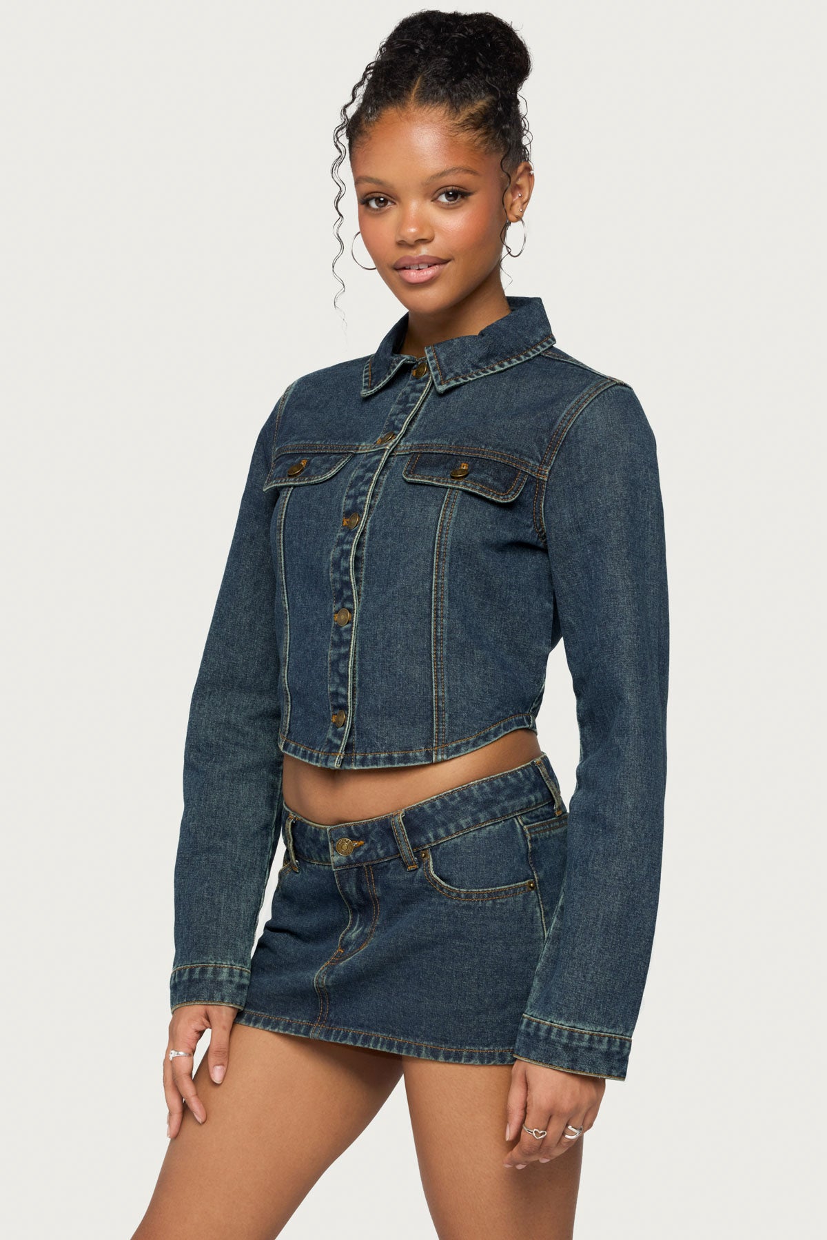 Dayla Cropped Denim Jacket