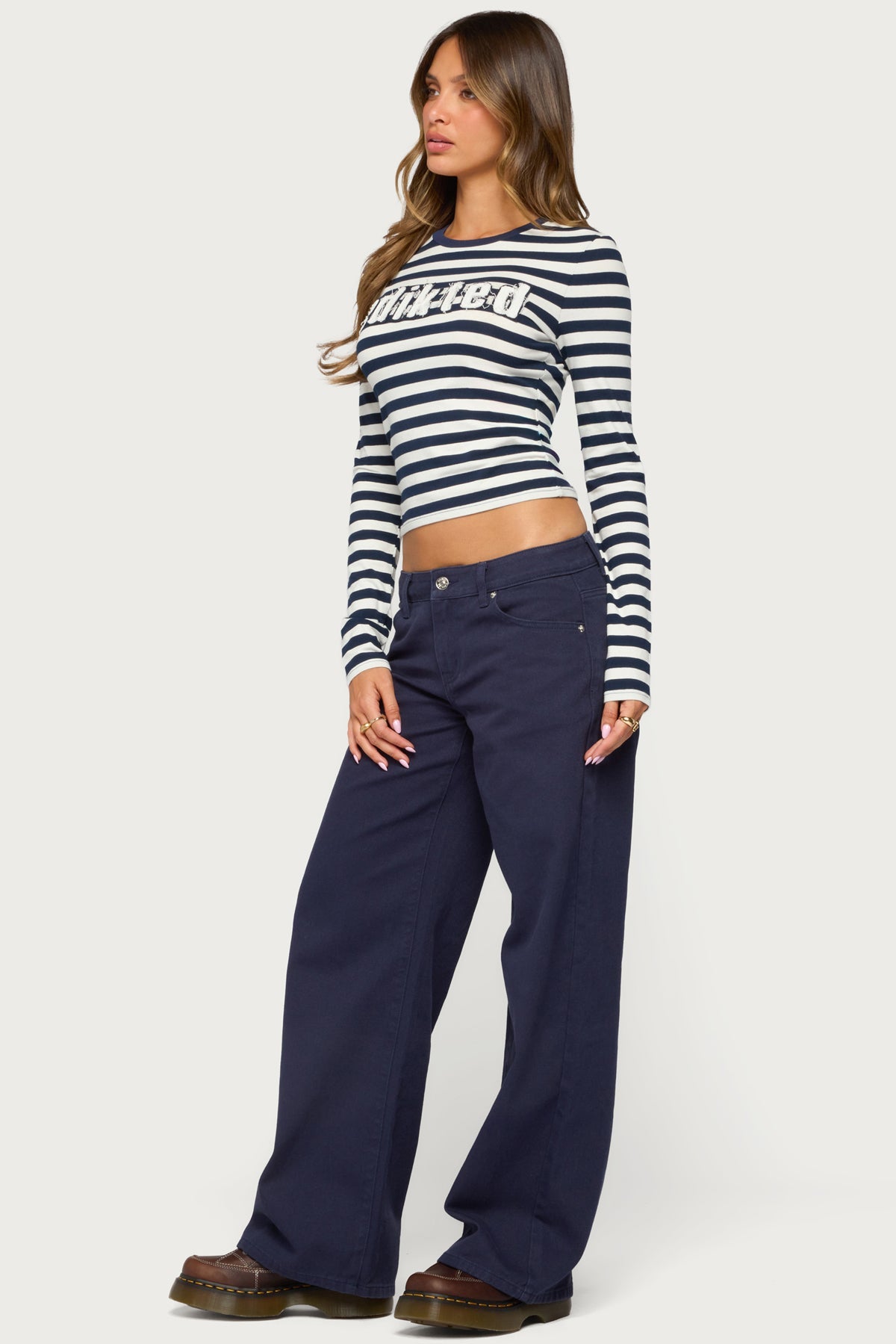 Stripey Edikted Long Sleeve Top