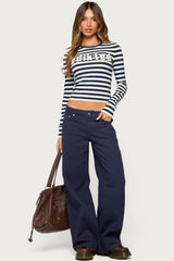 Stripey Edikted Long Sleeve Top