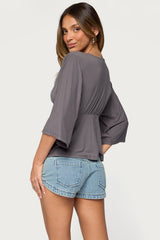 Kleoh V Neck Babydoll Top