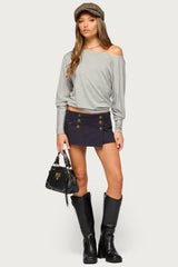 Reila Button Wrap Skort