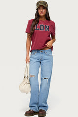 Juju Distressed Low Rise Baggy Jeans