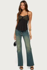 Ivana Studded Halter Top