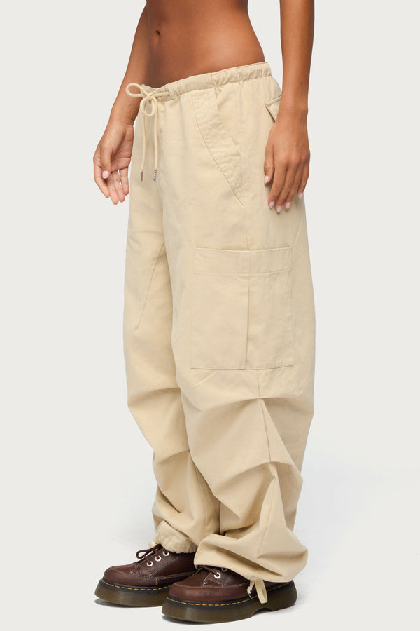 Emzi Baggy Cotton Cargo Trousers