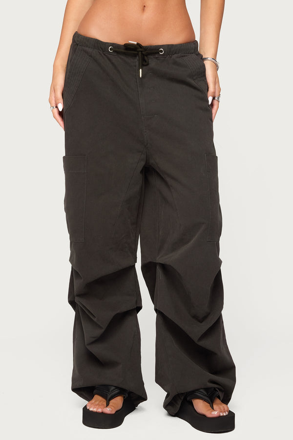 Emzi Baggy Cotton Cargo Trousers