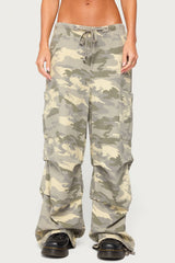 Emzi Baggy Cotton Cargo Trousers