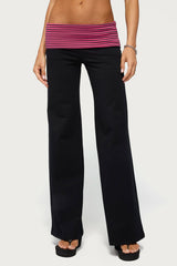 Maci Striped Foldover Trousers