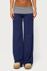Maci Striped Foldover Trousers