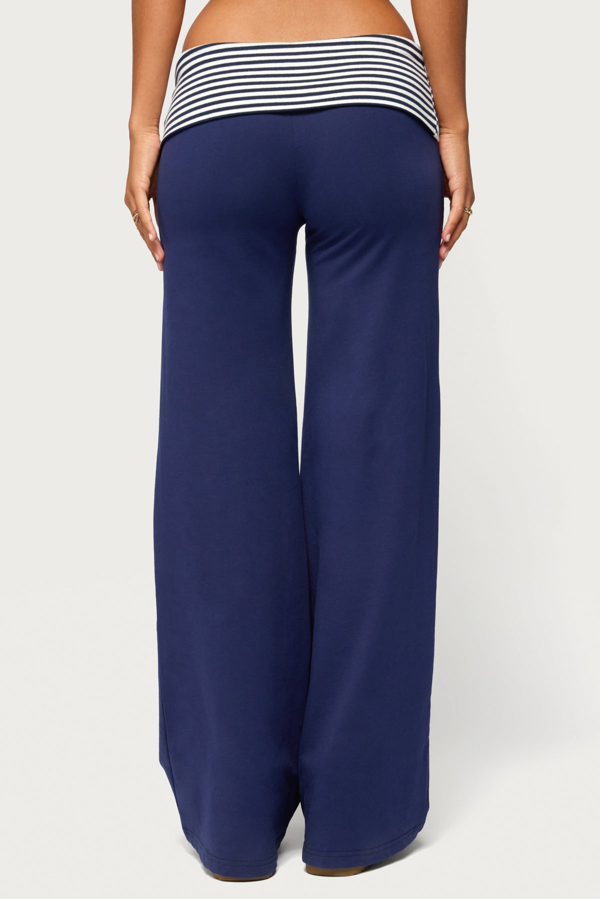 Maci Striped Foldover Trousers