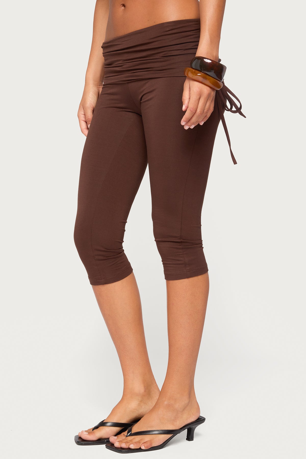 Bardi Drawstring Foldover Capri Trousers