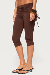 Bardi Drawstring Foldover Capri Trousers