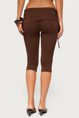 Bardi Drawstring Foldover Capri Trousers