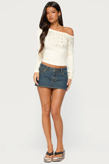 Hetty Studded Off Shoulder Top