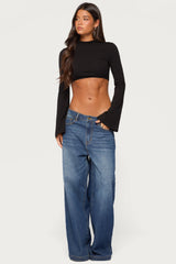 Deya High Neck Cropped Top