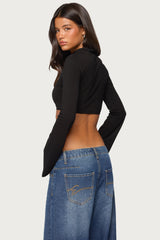Deya High Neck Cropped Top