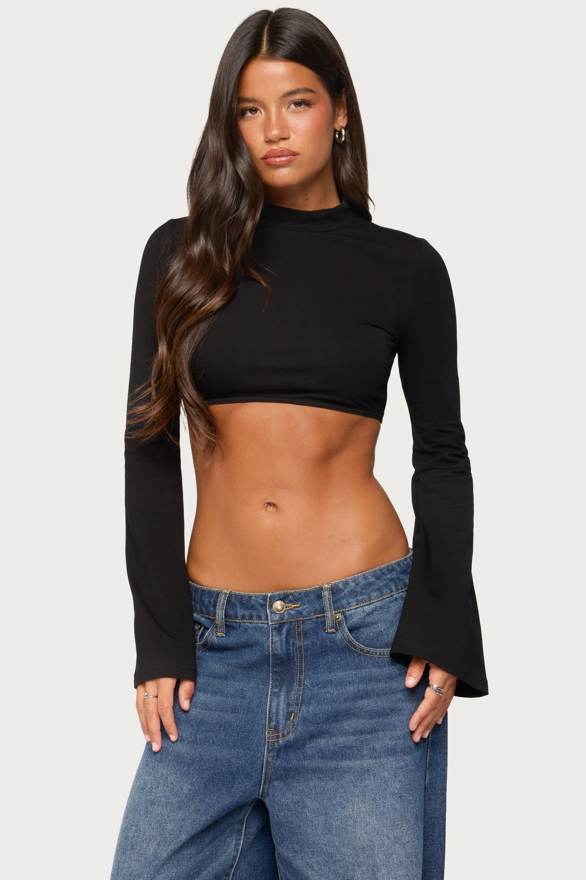 Deya High Neck Cropped Top