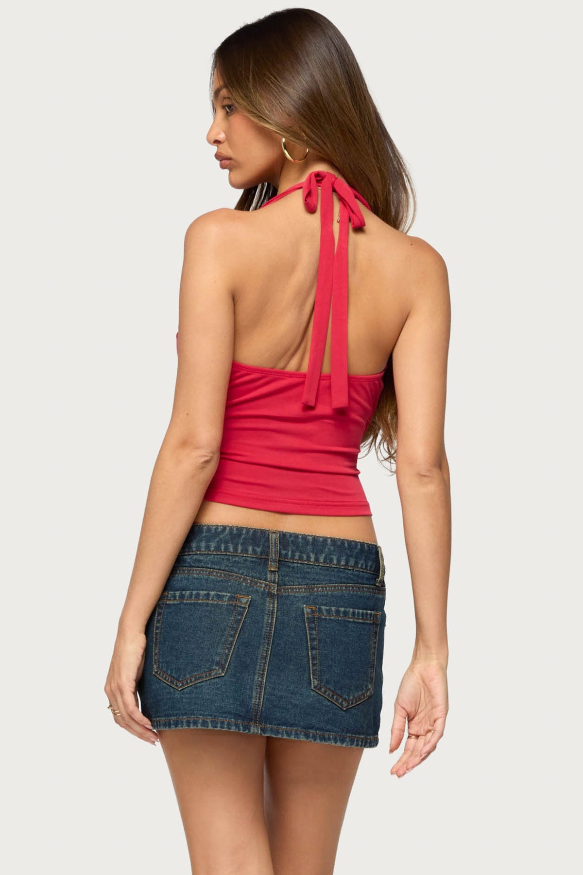 Taile Ruched Wrap Halter Top