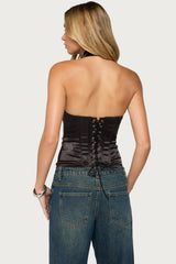 Yaeva Cutout Lace Up Corset