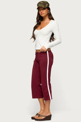 Milene Contrast French Terry Capri Trousers