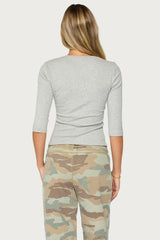 Quila Ribbed Three-Quarter Sleeve Top