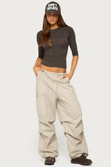 Agnez Three-Quarter Sleeve Raglan Top