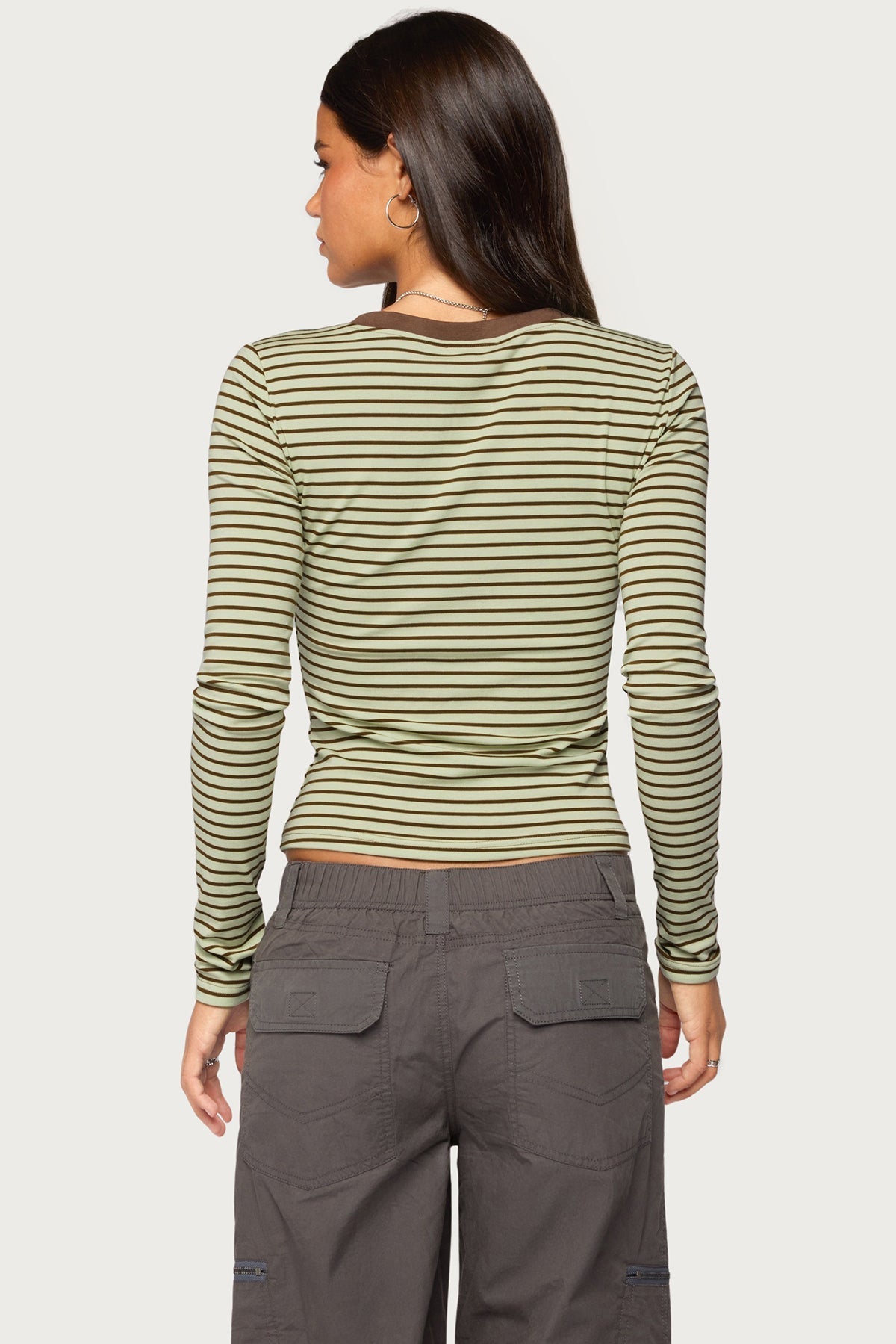 Yania Striped Long Sleeve Top