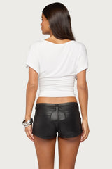 Fari Hook & Eye Ruched Top