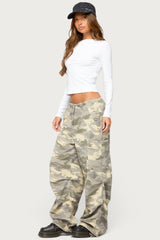 Emzi Baggy Cotton Cargo Trousers