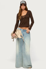 Saela Lacey Long Sleeve Top