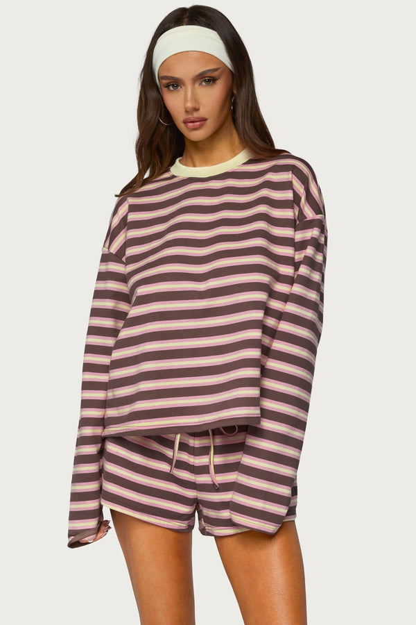 Blanchy Striped Long Sleeve Top