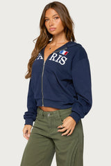 Paris Zip Up Hoodie