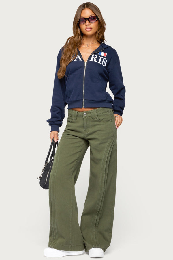 Paris Zip Up Hoodie