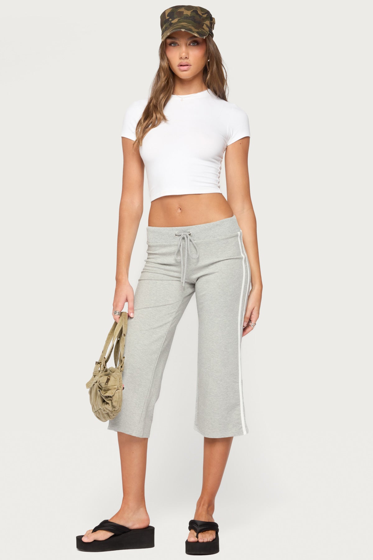 Zanele Side Stripe Capri Joggers