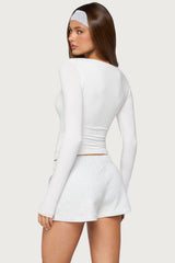 Jeana Scoop Neck Long Sleeve Top