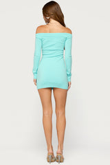 Makia Knitted Off Shoulder Mini Dress