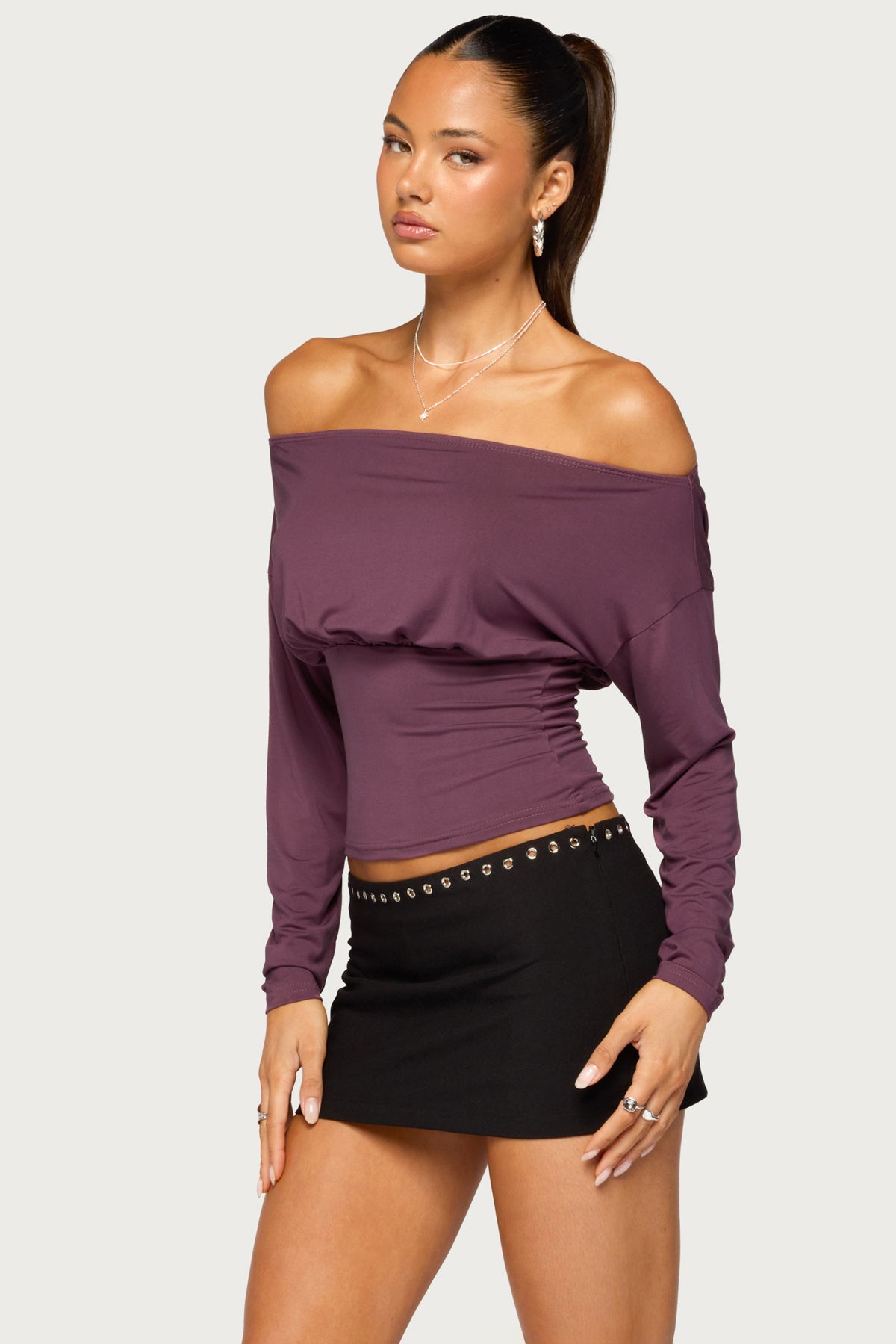 Jaze Off Shoulder Long Sleeve Top