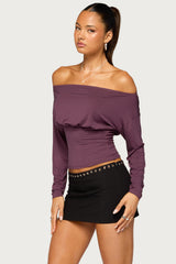 Jaze Off Shoulder Long Sleeve Top