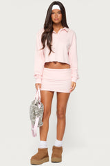 Cello Foldover Mini Skirt