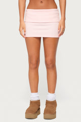 Cello Foldover Mini Skirt