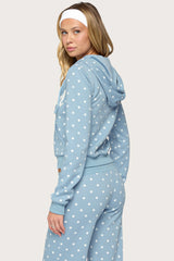 Dilly Polka Dot Waffle Hoodie