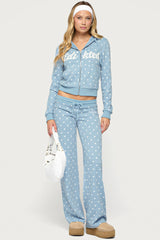 Dilly Polka Dot Waffle Hoodie